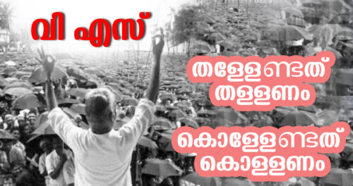 വി എസിന്റെ രാഷ്ട്രീയം